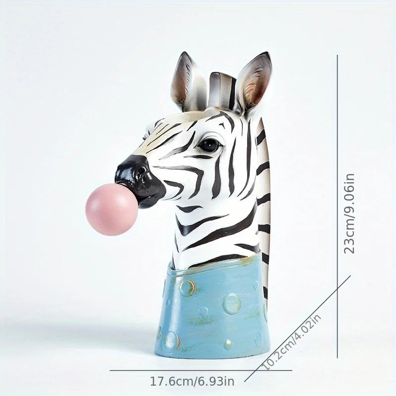 Vaso Decorativo Artistico Zebra e Giraffa