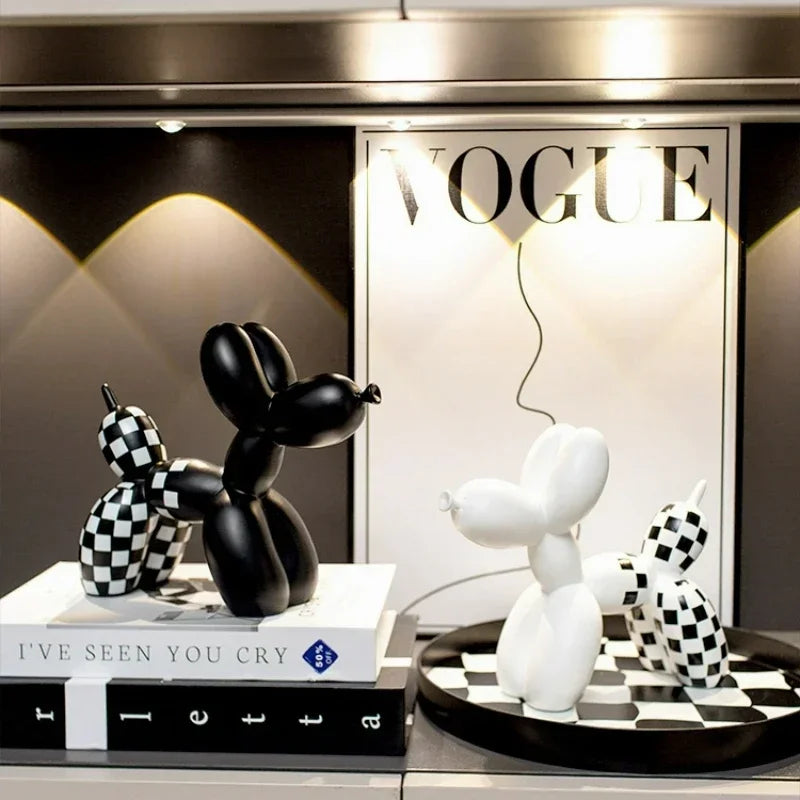 Scultura Cane Palloncino in Resina – Decorazione Creativa Moderna per Casa e Soggiorno
