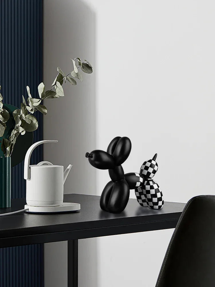 Scultura Cane Palloncino in Resina – Decorazione Creativa Moderna per Casa e Soggiorno