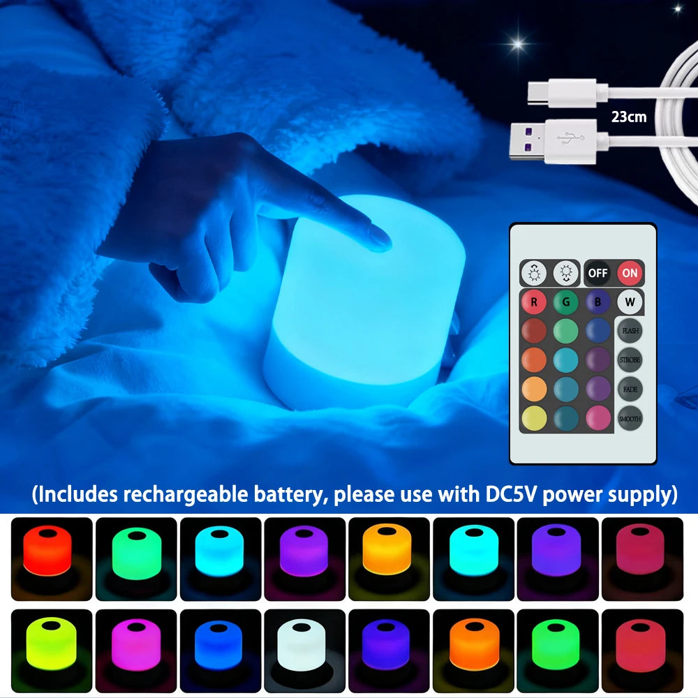 Lampada Notturna LED Touch Dimmabile – Ricaricabile o a Spina per Camera, Scrivania e Comodino