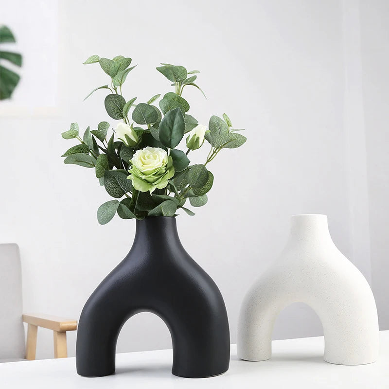 Vaso di Fiori Originale in Ceramica – Decorazione Moderna Stile Nordico