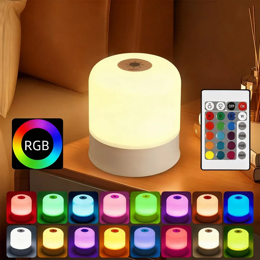 Lampada Notturna LED Touch Dimmabile – Ricaricabile o a Spina per Camera, Scrivania e Comodino