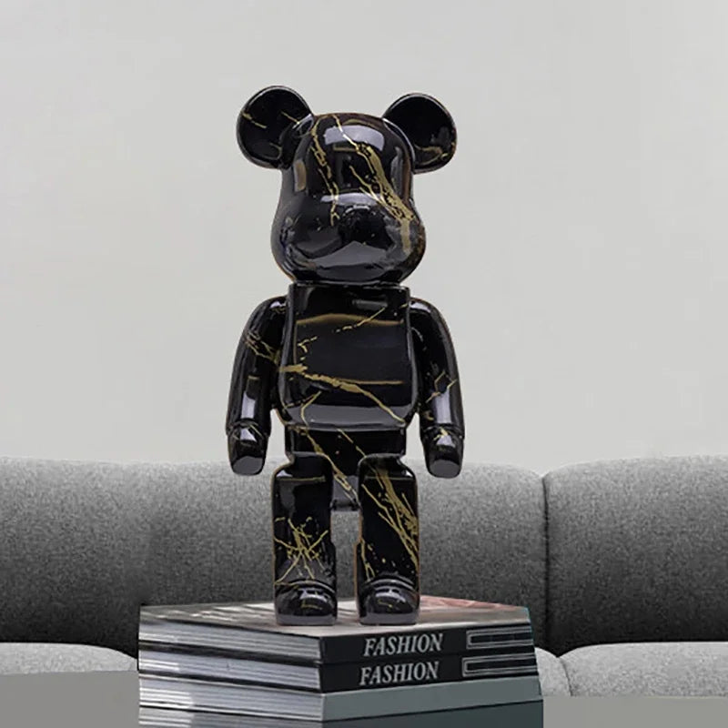 Portachiavi Orso Graffiti in Resina – Figurina Decorativa e Organizer Multiuso per Casa, Scrivania e Mensola | Design Moderno e Creativo