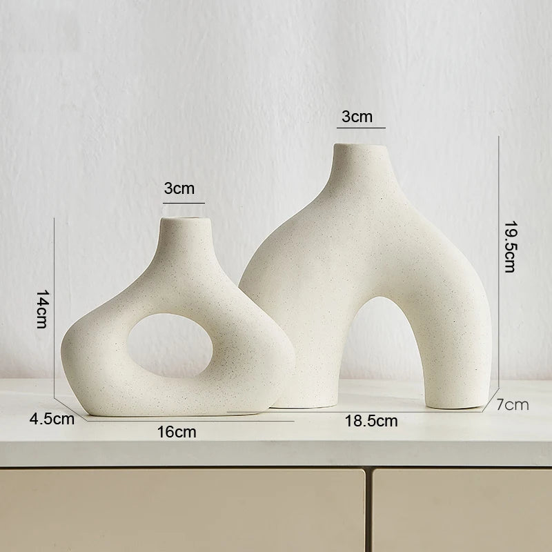 Vaso di Fiori Originale in Ceramica – Decorazione Moderna Stile Nordico