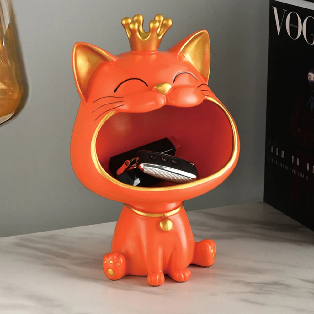 Vassoio Portachiavi Gatto della Fortuna – Ornamento Decorativo e Idea Regalo Elegante