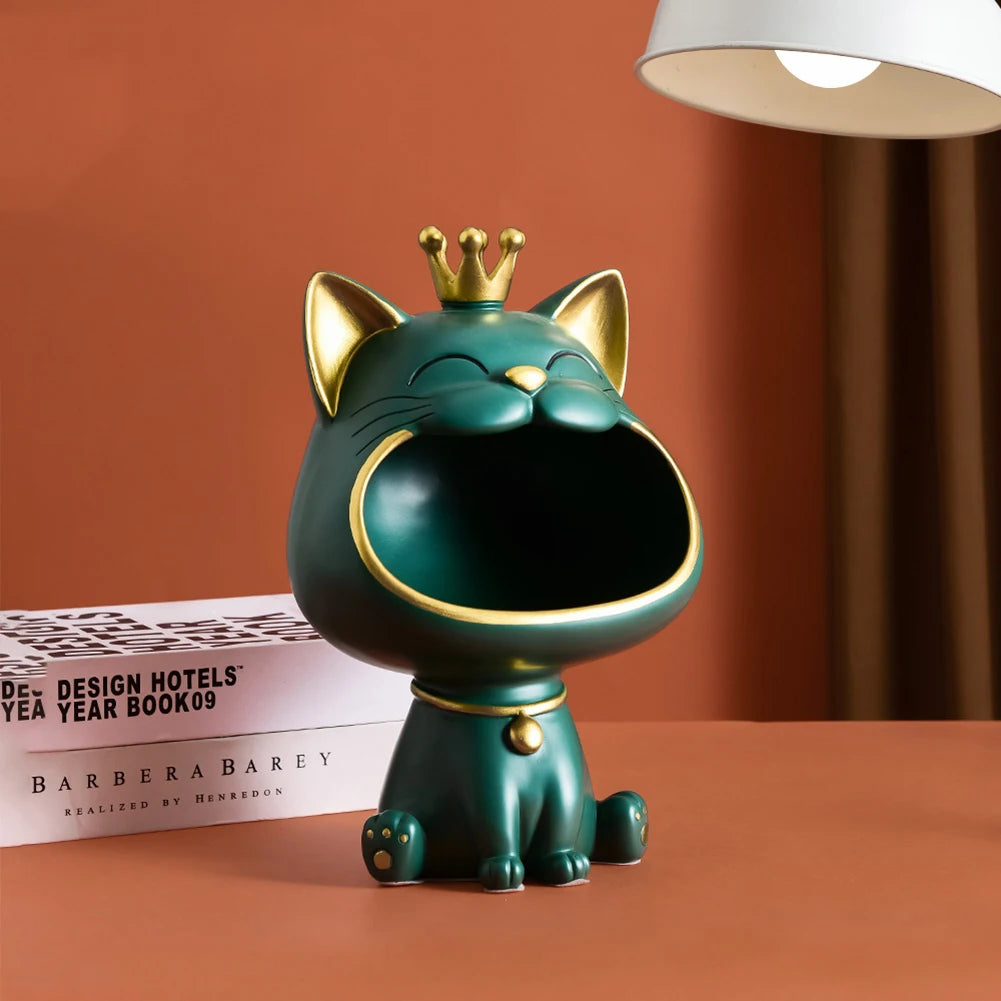 Vassoio Portachiavi Gatto della Fortuna – Ornamento Decorativo e Idea Regalo Elegante