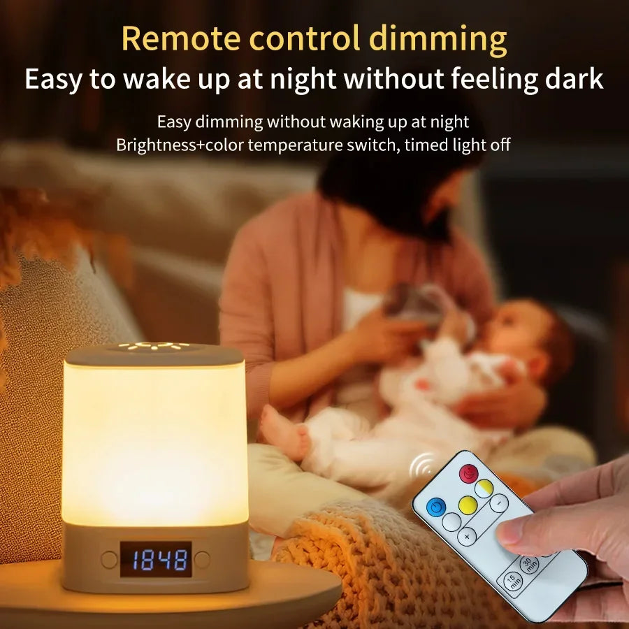 Lampada Notturna LED Ricaricabile con Display Orologio – Touch USB Regolabile per Camera, Neonati e Lettura
