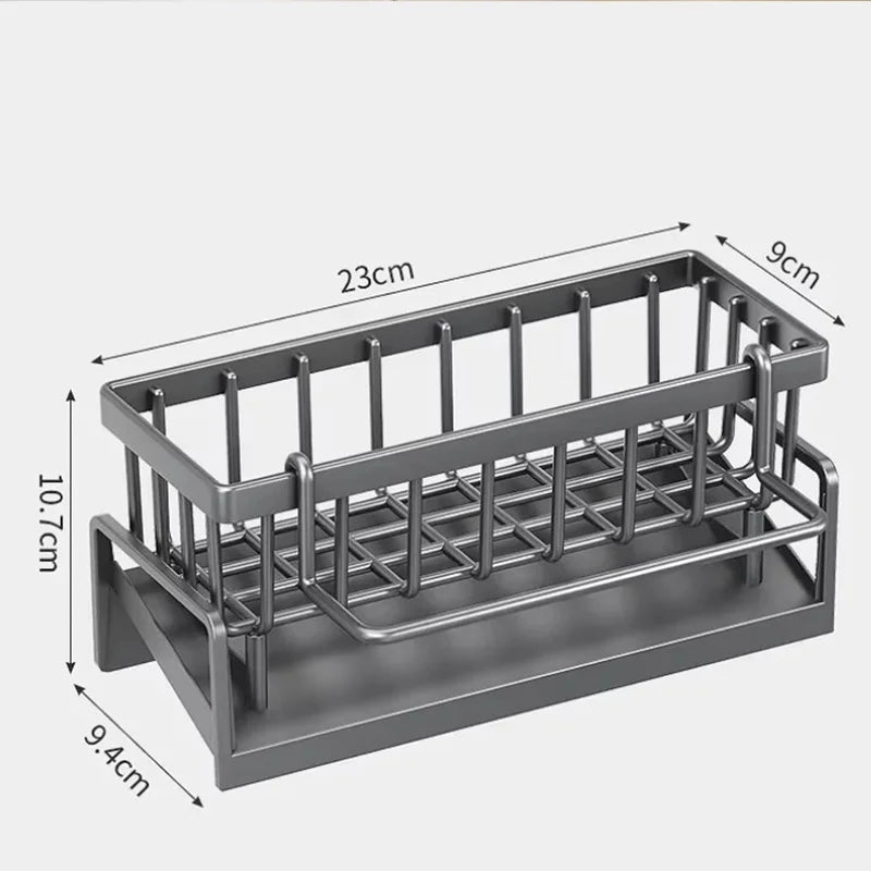 Mensola Lavello Salvaspazio con Porta Utensili e Scolapiatti – Organizer Compatto per Cucina, Rubinetto e Spezie