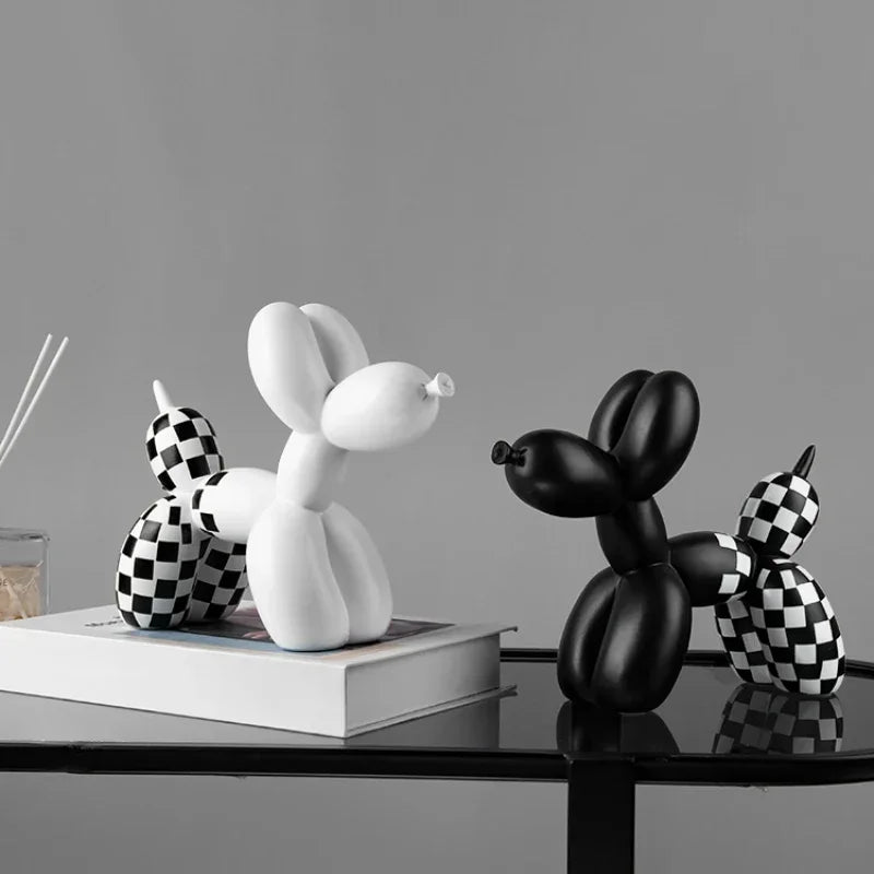Scultura Cane Palloncino in Resina – Decorazione Creativa Moderna per Casa e Soggiorno