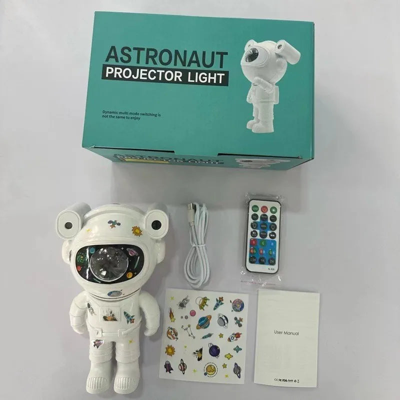 Proiettore Stellare Bluetooth Astronauta – Lampada LED Notturna per Camera, Aurora e Luna