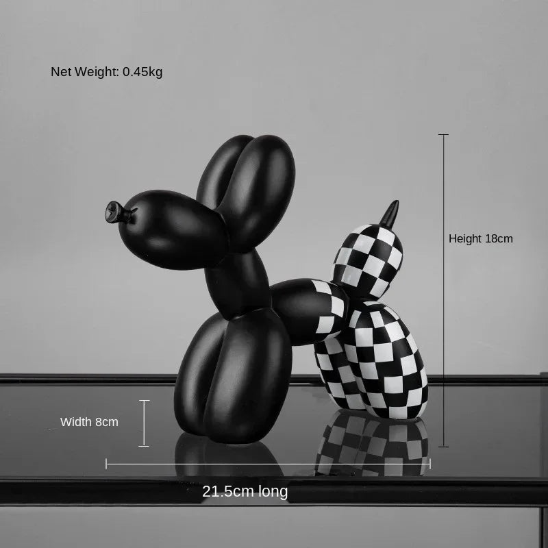 Scultura Cane Palloncino in Resina – Decorazione Creativa Moderna per Casa e Soggiorno