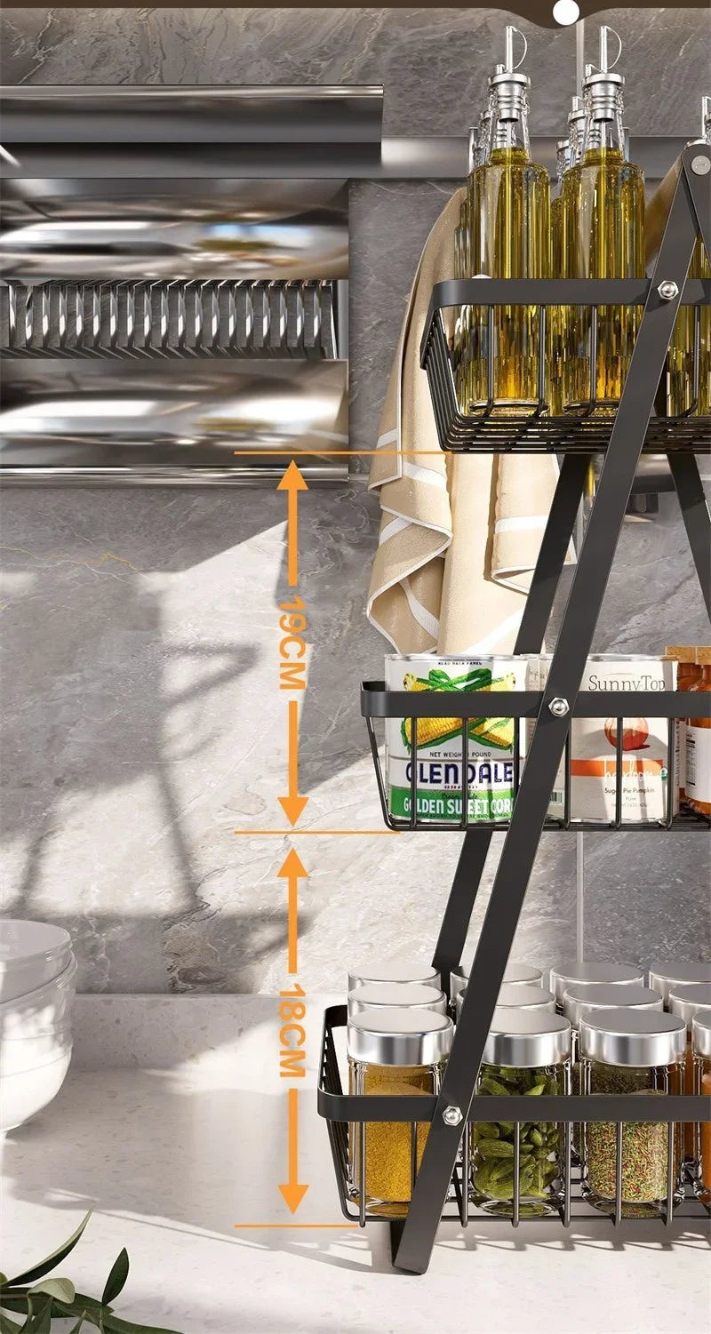 Cestino Portafrutta a 2/3 Livelli in Ferro – Portaoggetti da Cucina da Piano per Frutta, Pane e Snack