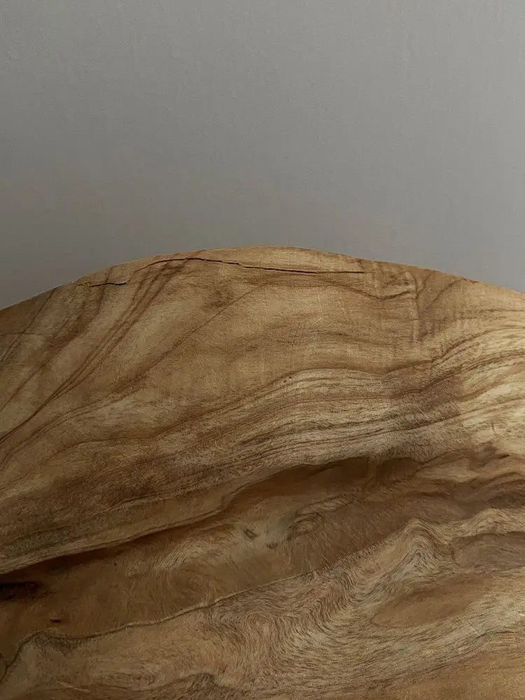 Piatto Portafrutta in Legno Massello – Vassoio Ovale Grande Capacità Stile Retro per Tavolo e Soggiorno