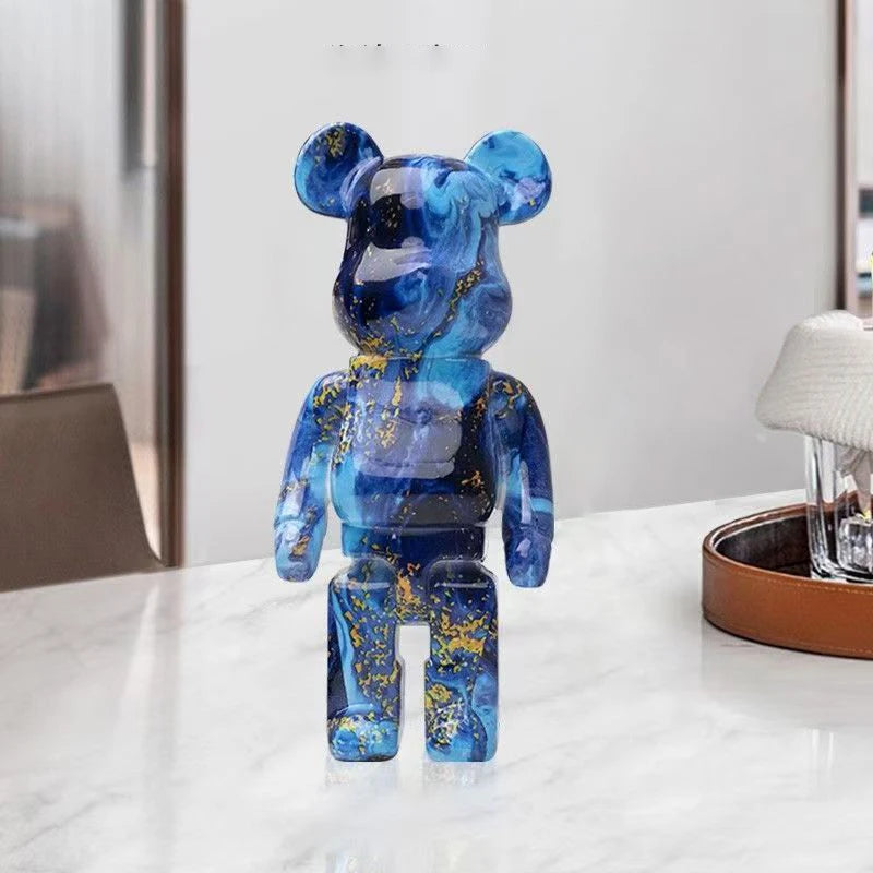 Portachiavi Orso Graffiti in Resina – Figurina Decorativa e Organizer Multiuso per Casa, Scrivania e Mensola | Design Moderno e Creativo