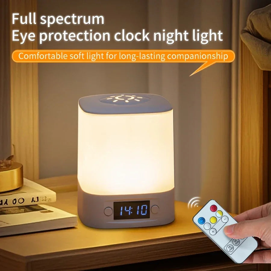 Lampada Notturna LED Ricaricabile con Display Orologio – Touch USB Regolabile per Camera, Neonati e Lettura