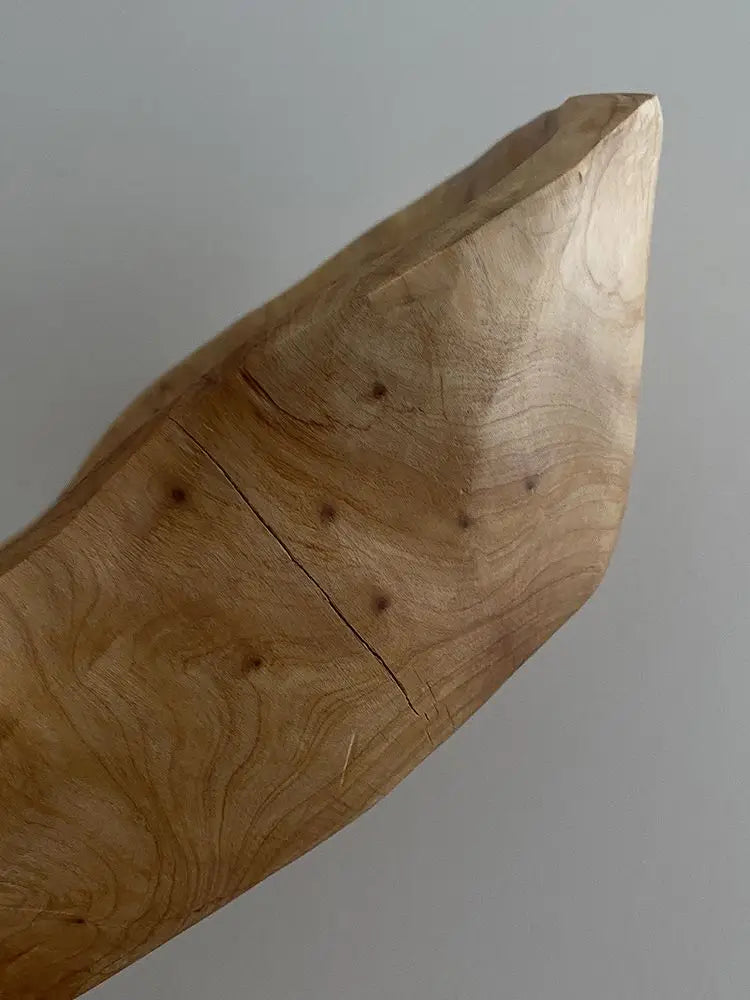 Piatto Portafrutta in Legno Massello – Vassoio Ovale Grande Capacità Stile Retro per Tavolo e Soggiorno