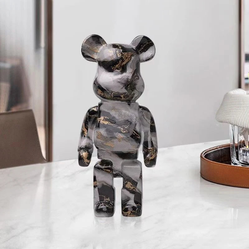 Portachiavi Orso Graffiti in Resina – Figurina Decorativa e Organizer Multiuso per Casa, Scrivania e Mensola | Design Moderno e Creativo