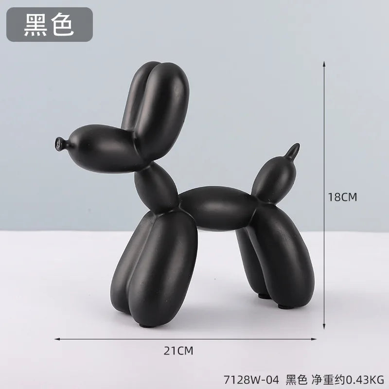 Scultura Cane Palloncino in Resina – Decorazione Moderna Minimalista per Soggiorno e Mobile TV
