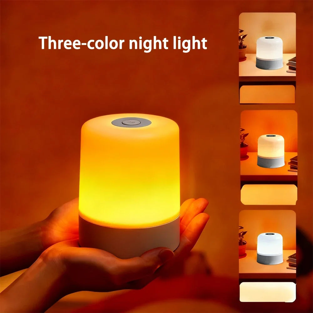 Lampada Notturna LED Touch Dimmabile – Ricaricabile o a Spina per Camera, Scrivania e Comodino