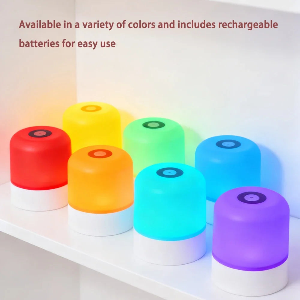 Lampada Notturna LED Touch Dimmabile – Ricaricabile o a Spina per Camera, Scrivania e Comodino