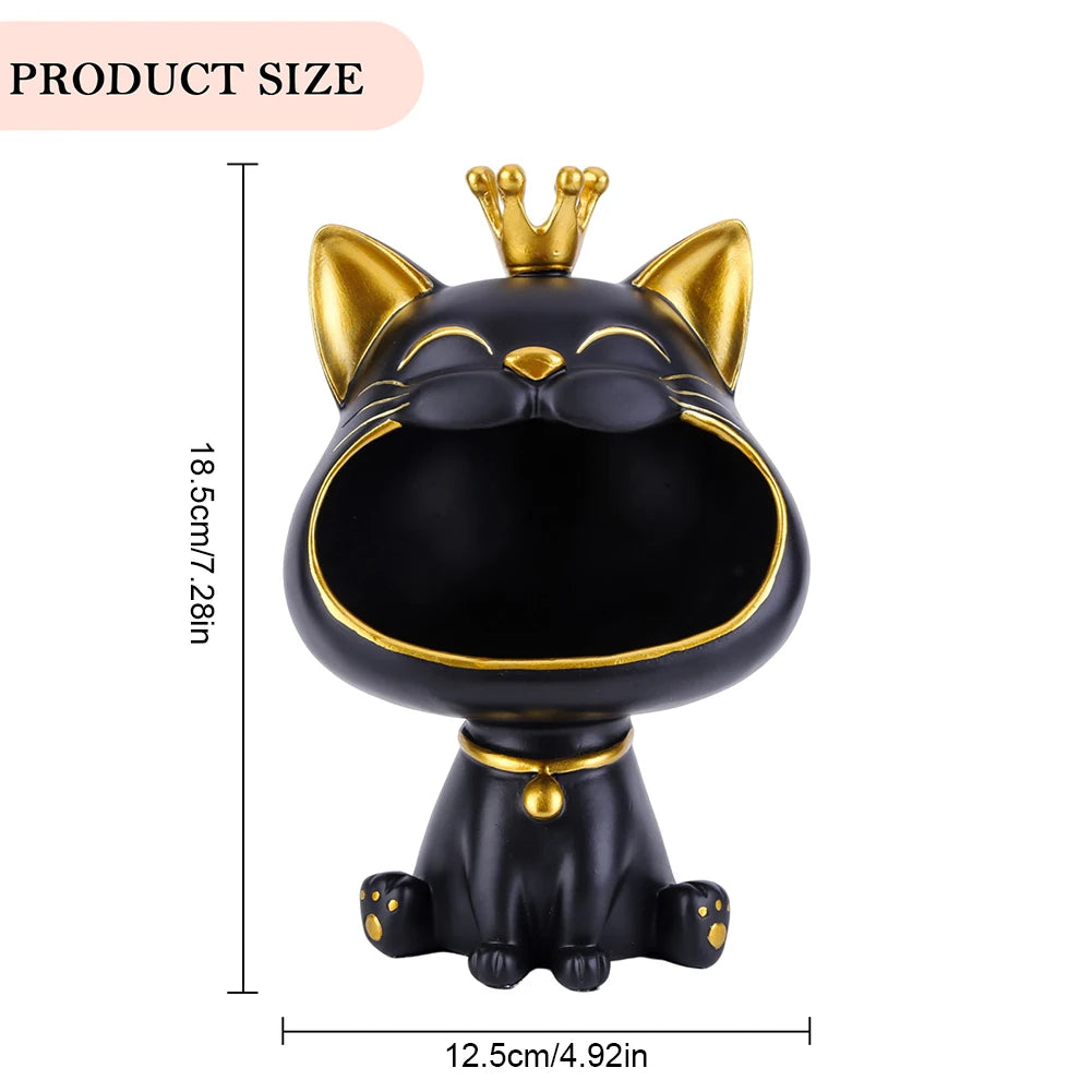 Vassoio Portachiavi Gatto della Fortuna – Ornamento Decorativo e Idea Regalo Elegante